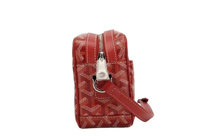 Премиальная сумка через плечо Goyard красного цвета. - Фото 4 Премиальная сумка через плечо Goyard красного цвета. - изображение 4