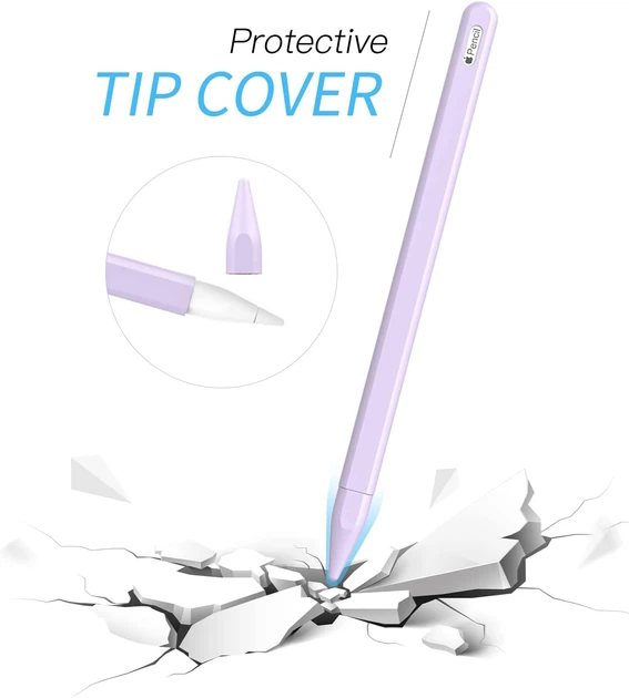 Силиконовый чехол для стилуса Apple Pencil 2 и Apple Pencil Pro Purple - изображение 2