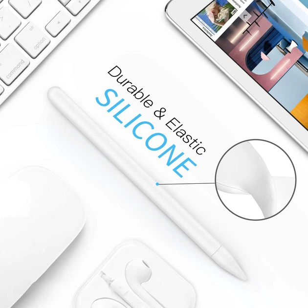Силиконовый чехол для стилуса Apple Pencil 2 и Apple Pencil Pro White - изображение 5