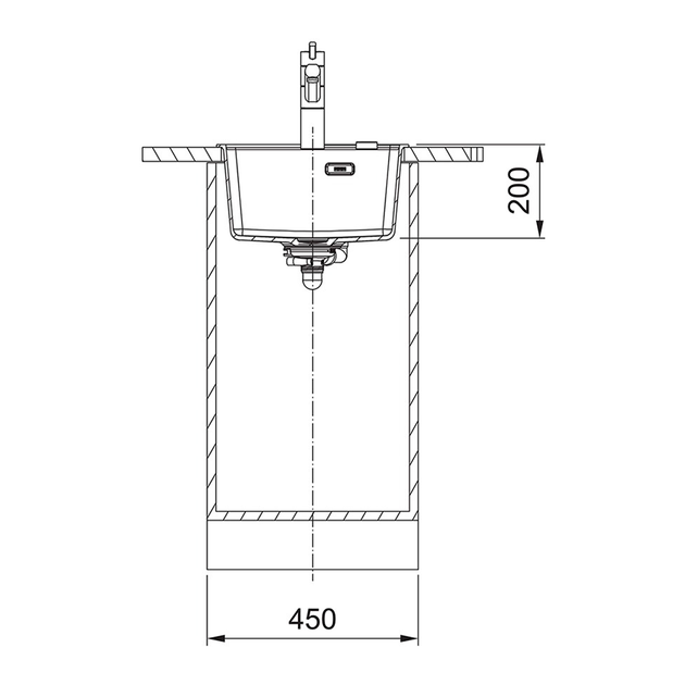 Мийка кухонна без крила Franke Maris MRG 610-37 TL прямокутна фраграніт 410 x 510 мм Onyx (114.0668.861) - зображення 4