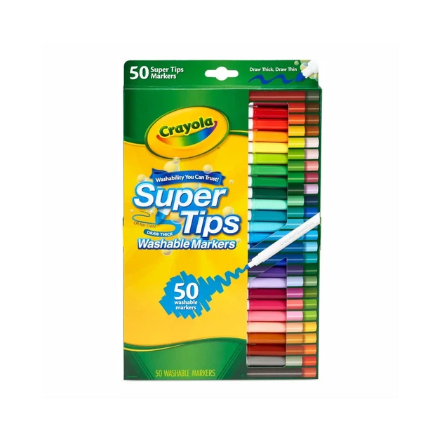 Набір фломастерів Crayola Supertips 50 шт (7555) - Фото 1 Набір фломастерів Crayola Supertips 50 шт (7555) - изображение 1