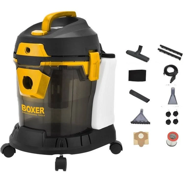 Промисловий мийний пилосос BOXER BX-3232 2400 Вт 15 л, пилосос для сухого та вологого прибирання з HEPA і функцією видування - зображення 8