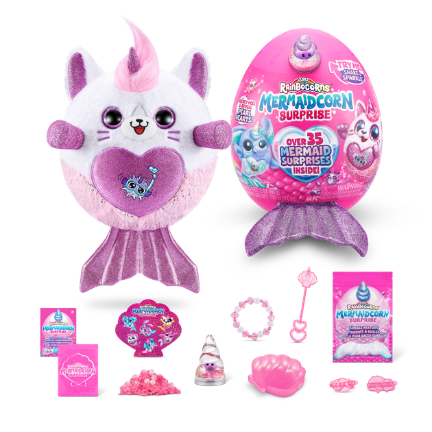 Кукла ZURU Cloud Wave Unicorn Magic Egg Mermaid плюшевая для девочек - изображение 9