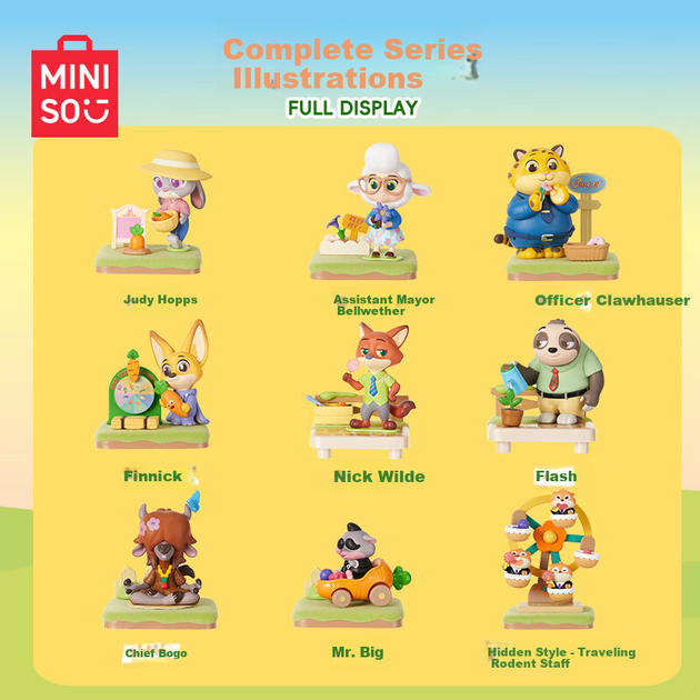 MINISO Disney Zootropolis Осінній маєток Сліпа коробка Фігурка, Настільна прикраса іграшка, Подарунок на день народження, Одна коробка - Фото 2 MINISO Disney Zootropolis Осінній маєток Сліпа коробка Фігурка, Настільна прикраса іграшка, Подарунок на день народження, Одна коробка - зображення 2