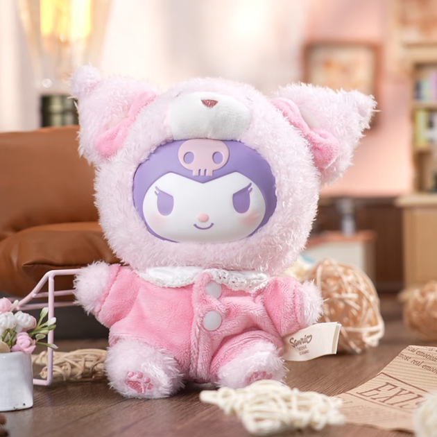 Игрушка Sanrio Kuromi плюшевая с персиком, 14см, подарочная - Фото 5 Игрушка Sanrio Kuromi плюшевая с персиком, 14см, подарочная - изображение 5