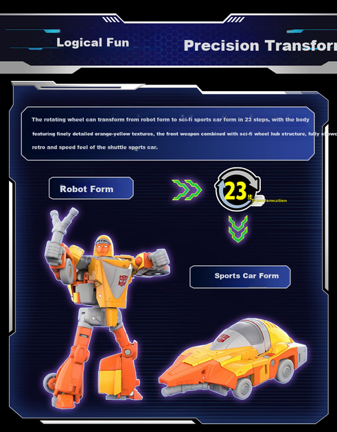 Игрушечная фигурка-трансформер G2258, серия «Ретро-открытка», модель с колесом - изображение 4