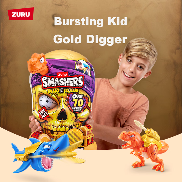 Игрушка ZURU Exploding Boy Gold Hunter Pirate Dinosaur Treasure Hunt для детей - изображение 6