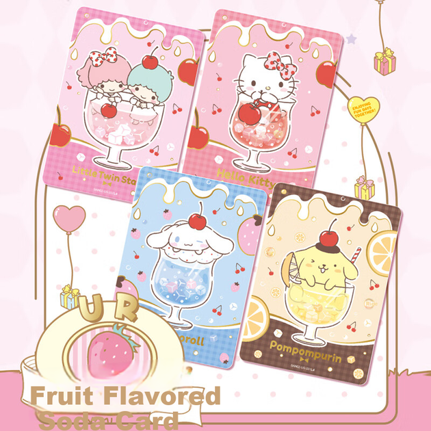 Набор веселых фотокарточек Kayou Sanrio Family Card Fun Photo Pack Mengmeng Collection Card, теплые зимние открытки Qingsnow Sanrio Merchandise Cards, новогодний подарок. - изображение 3