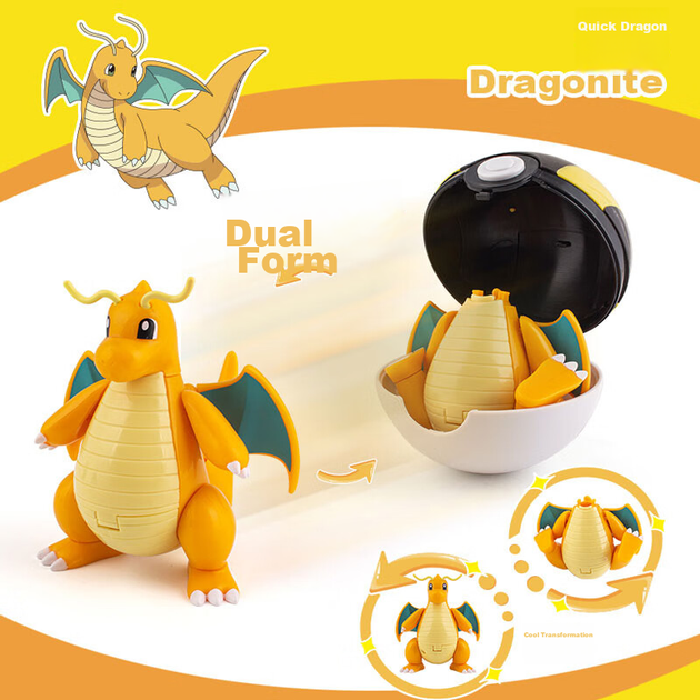 Игрушка-трансформер ZhuangChen Pokemon покебол Пикачу, 6 дюймов - изображение 9
