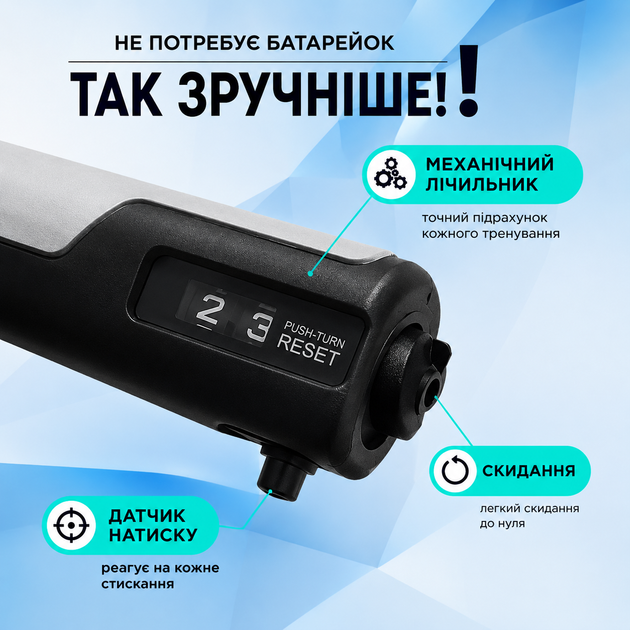 Кистевой эспандер 5–100 кг со счетчиком повторений регулируемый тренажер для кисти пальцев предплечья и силы хвата - изображение 2
