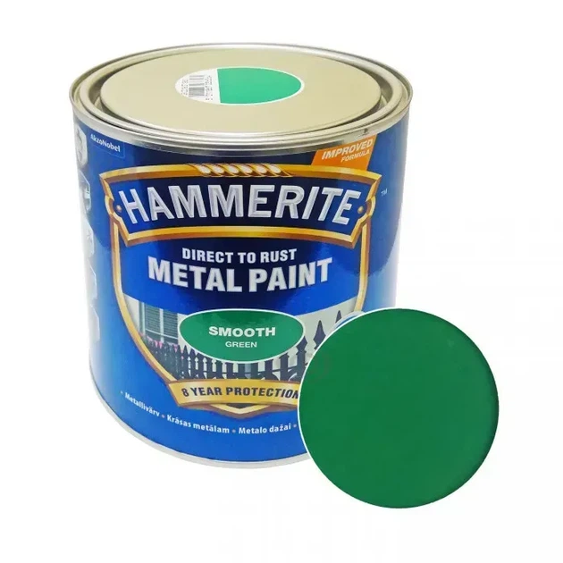 Краска по металлу 3-в-1 Hammerite гладкая Smooth 5 литров антрацитово-серый - изображение 5