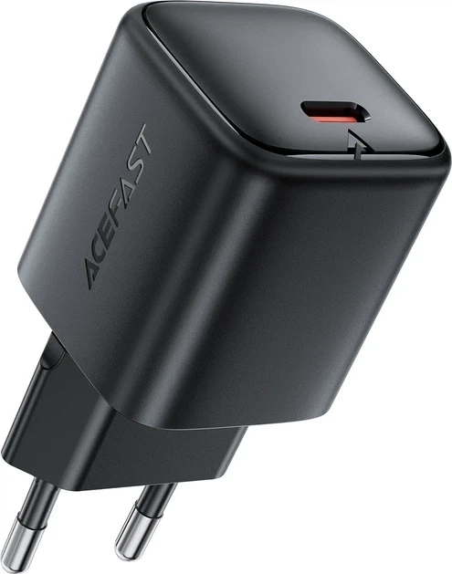 Мережевий зарядний пристрій ACEFAST A136 PD40W mini GaN USB-C fast charger Black - Фото 2 Мережевий зарядний пристрій ACEFAST A136 PD40W mini GaN USB-C fast charger Black - зображення 2