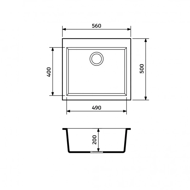 Кухонная мойка Adamant Univer 56*50*20 см авена-06 - изображение 2