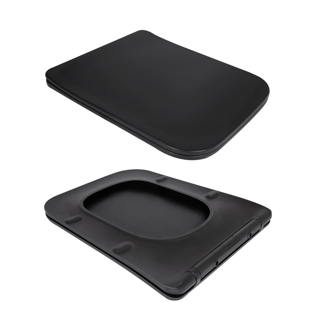 Унитаз подвесной Qtap Gemini Ultra Quiet 485×340×350 мм, Matt Black, с сиденьем Slim Duroplast / Soft-close / Quick Release QTGEM28BLM50505 - изображение 8