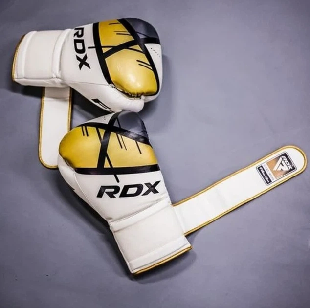 Боксерські рукавиці RDX PU 12 унцій Золоті - зображення 9