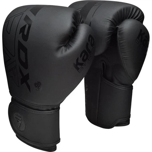 Боксерські рукавиці RDX PU 8 oz Чорні з капою в комплекті - зображення 2