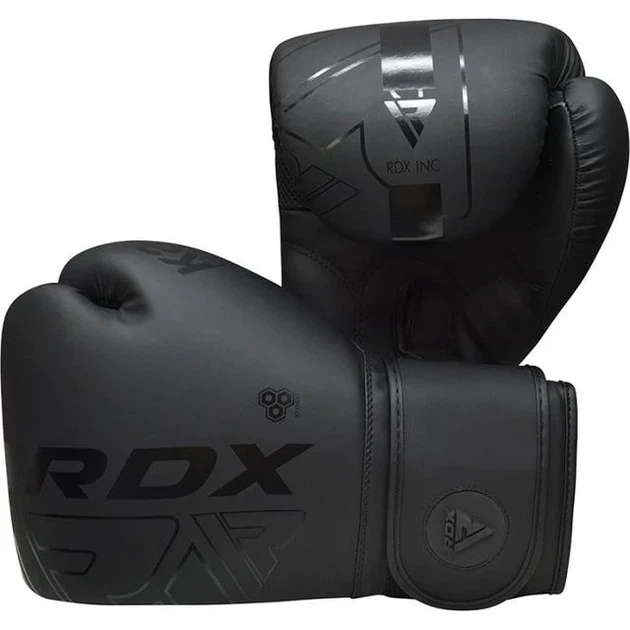 Боксерські рукавиці RDX PU 8 oz Чорні з капою в комплекті - зображення 3