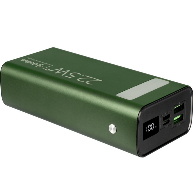 Дополнительная батарея Gelius Lightstone GP-PB300 30000mAh QC+PD (22.5W) Green - Фото 6 Дополнительная батарея Gelius Lightstone GP-PB300 30000mAh QC+PD (22.5W) Green - изображение 6