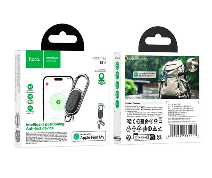 GPS трекер Hoco E91J black - Фото 4 GPS трекер Hoco E91J black - зображення 4