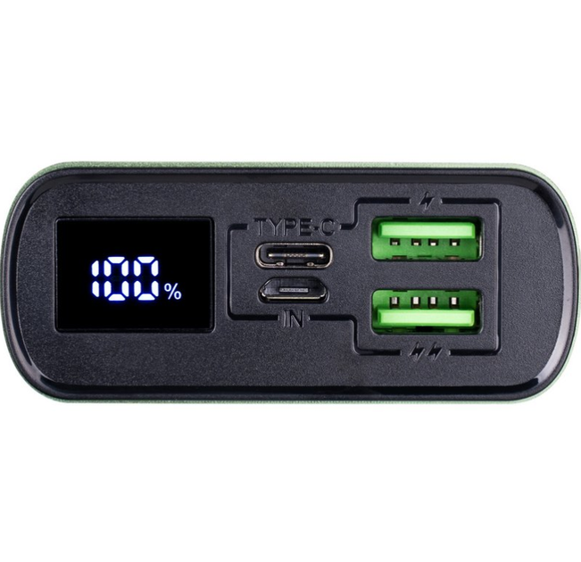 Дополнительная батарея Gelius Lightstone GP-PB300i 20000mAh QC+PD 22.5W Green - Фото 7 Дополнительная батарея Gelius Lightstone GP-PB300i 20000mAh QC+PD 22.5W Green - изображение 7