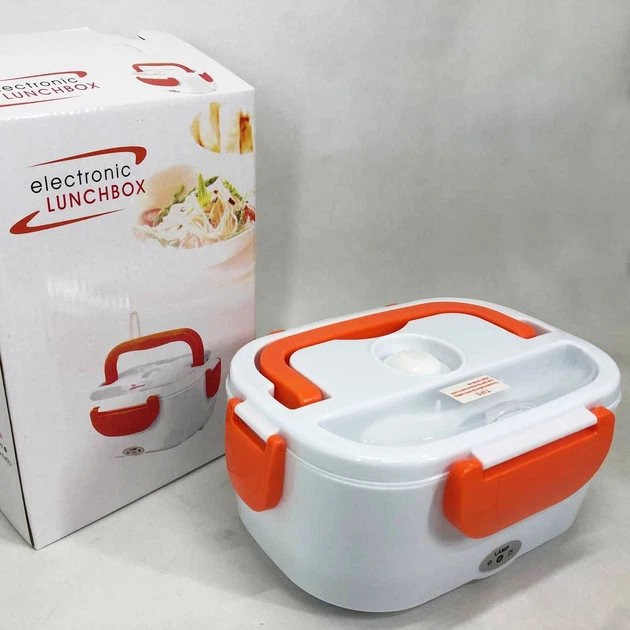 Ланч бокс электрический с подогревом Lunch Heater 220V Pro, контейнер для еды с отсеками. Цвет: оранжевый - изображение 9