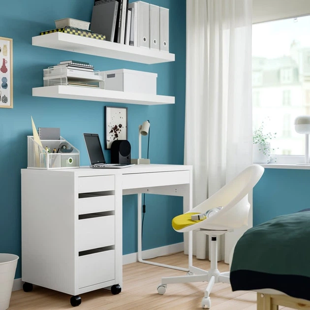 Письмовий стіл, білий, 73x50 см IKEA MICKE 302.130.76 - зображення 2
