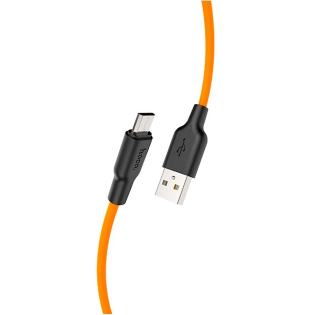USB кабель Hoco X21 Plus, MicroUSB, 1.0 м., Черный - 305627 - изображение 2