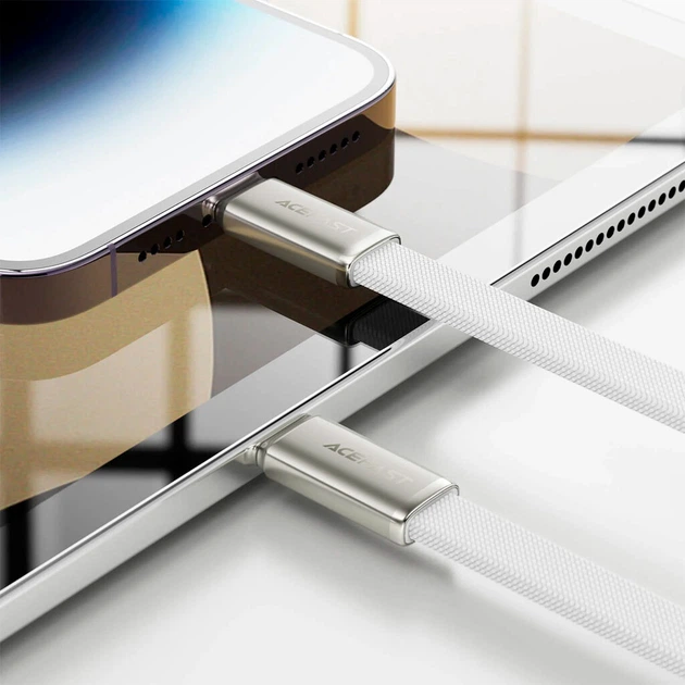 USB кабель ACEFAST C24-01 Apple iPhone SE 2022 / iPhone 14 Pro Max / iPhone 14 Plus / iPhone 14 Pro / iPhone 14 / iPhone 13 Pro / iPhone 13 Mini / iPhone 13 / iPhone 13 Pro Max / iPhone 12 Mini / iPhone 12 Pro Max / iPhone 12 Pro, Lightning, 1.2 - 748769 - изображение 3