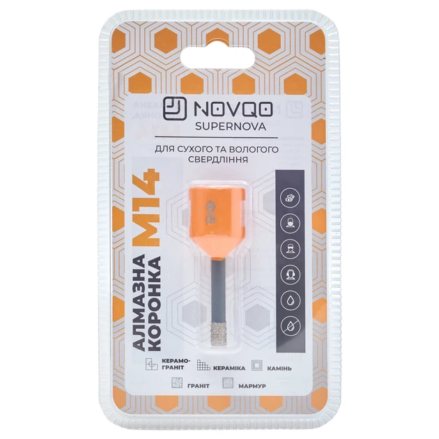 Алмазная коронка NOVQO Supernova 6мм (М14) (BP_1090) - изображение 2