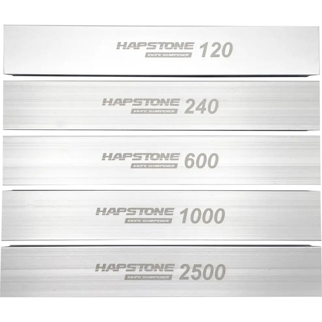 Точильные камни Hapstone 5 камней Карбид кремния F120 F240 F600 F1000 F2500 152х25х6 мм - изображение 2