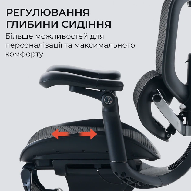 Кресло офисное Sihoo DORO C300 PRO V2 с подставкой для ног Black (C300-PRO-V2-B101-JT) - изображение 15