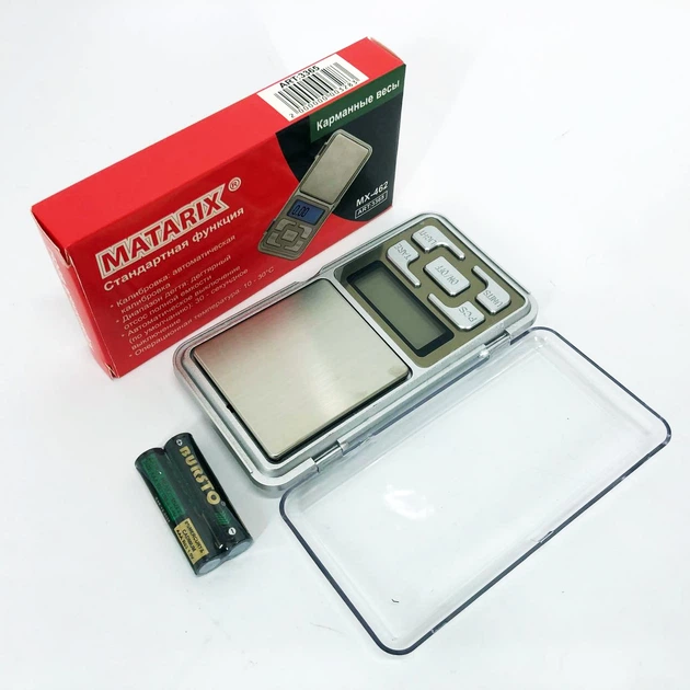 Весы ювелирные Matarix MX-462 500г, электронные кухонные весы маленькие весы - Фото 1 Весы ювелирные Matarix MX-462 500г, электронные кухонные весы маленькие весы - изображение 1