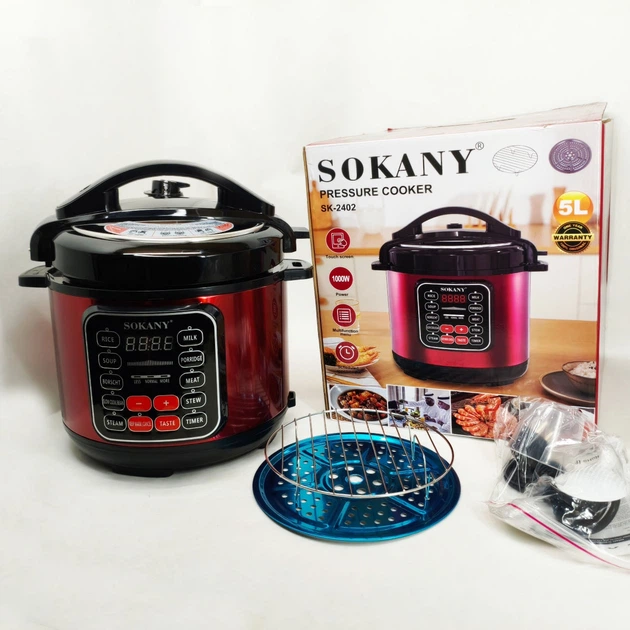 Мультиварка Sokany SK-2402 электрическая скороварка с чашей 5л с антипригарным покрытием 1000Вт - изображение 7
