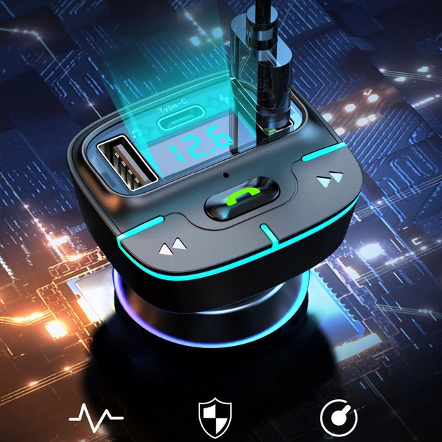 Автомобильный FM модулятор с дисплеем, Bluetooth, 2хUSB GZ03 - изображение 10
