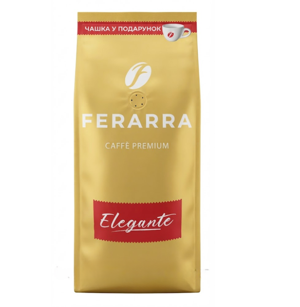 Зернова кава Ferarra Elegante Caffe Premium 1 кг арабіка 100% бленд кава для еспресо кавомашини середньо темне обсмаження м'яка міцність високий вміст кофеїну - Фото 9 Зернова кава Ferarra Elegante Caffe Premium 1 кг арабіка 100% бленд кава для еспресо кавомашини середньо темне обсмаження м'яка міцність високий вміст кофеїну - зображення 9