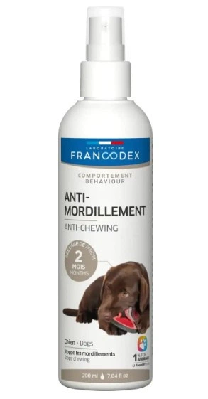 Спрей від гризіння Laboratoire Francodex Anti Chew для цуценят та дорослих собак, 200 мл - Фото 1 Спрей від гризіння Laboratoire Francodex Anti Chew для цуценят та дорослих собак, 200 мл - зображення 1