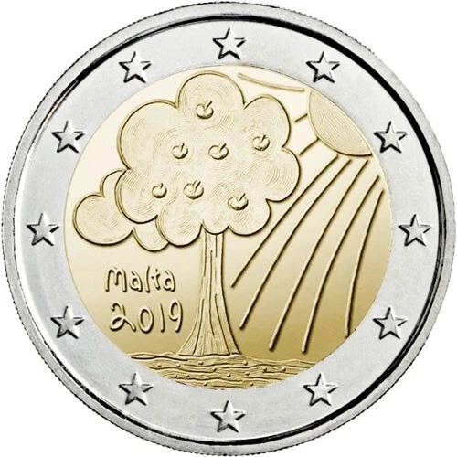 Монета 2 євро Природа і навколишнє середовище у сувенірному пакованні. Malta 2 euro BU 2019 - Nature and Environment - изображение 2