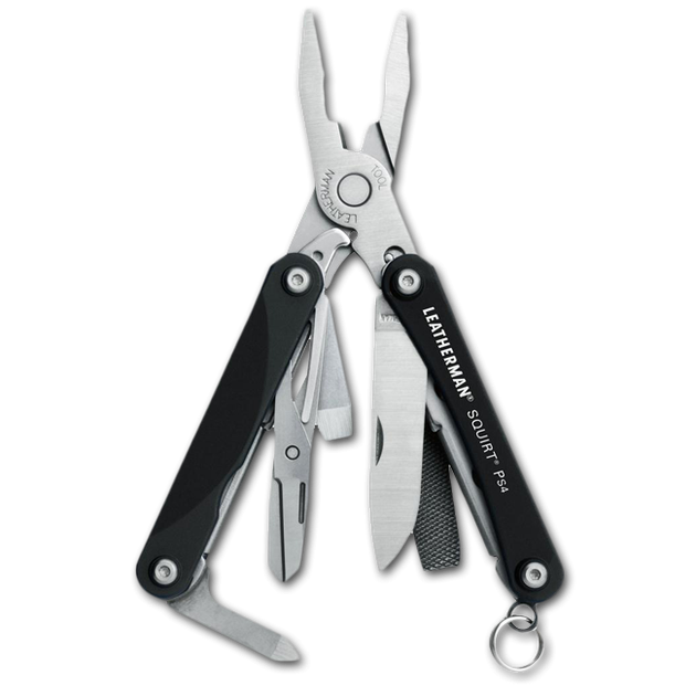 Мультитул Leatherman Squirt PS4 Чёрный 9 функций карманный (56 г) - Фото 1 Мультитул Leatherman Squirt PS4 Чёрный 9 функций карманный (56 г) - изображение 1