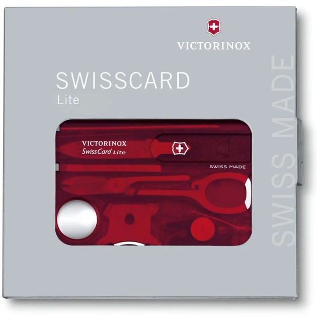 Набор мультитул Victorinox Swisscard Lite Красный Прозрачный 82х54х4мм 13 функций 0.7300.Т - Фото 2 Набор мультитул Victorinox Swisscard Lite Красный Прозрачный 82х54х4мм 13 функций 0.7300.Т - изображение 2