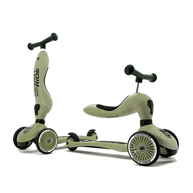 Самокат 2 в 1 Scoot and Ride Highwaykick-1 Olive, SR-160629-OLIVE - Фото 2 Самокат 2 в 1 Scoot and Ride Highwaykick-1 Olive, SR-160629-OLIVE - изображение 2