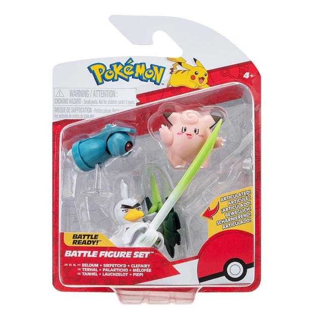 Набор фигурок Pokemon W18 Beldum, Clefairy and Sirfetchd, PKW3057 - Фото 2 Набор фигурок Pokemon W18 Beldum, Clefairy and Sirfetchd, PKW3057 - изображение 2