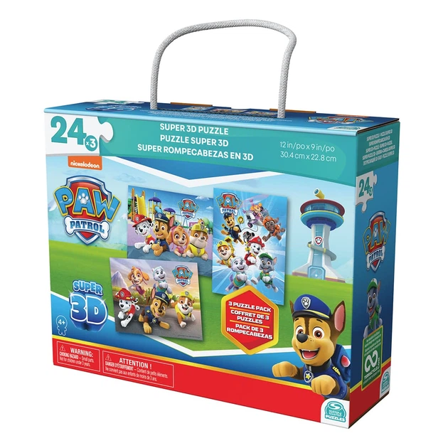 Пазл 3 в 1 Paw Patrol Щенячий патруль Супер 3D 3х24 эл, SM98351/6066807 - изображение 2