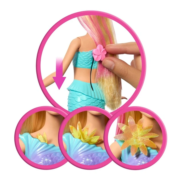 Лялька-русалка Barbie Квіткова магія Фантастичний світ - Фото 6 Лялька-русалка Barbie Квіткова магія Фантастичний світ - зображення 6
