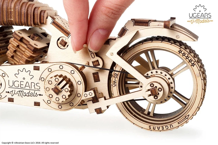 Механічний 3Dпазл Ukrainian Gears Байк 189 ел, 70051 - зображення 5