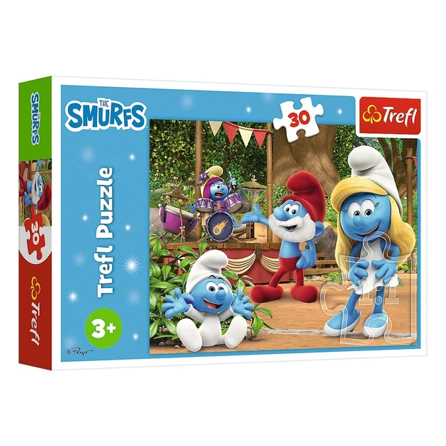 Пазл Trefl The Smurfs Смурфетта и смурфики 30 эл - Фото 1 Пазл Trefl The Smurfs Смурфетта и смурфики 30 эл - изображение 1