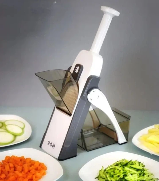 Терка Слайсер для овочів Brava Spring Slicer нарізка фруктів із насадками різної товщини - зображення 2