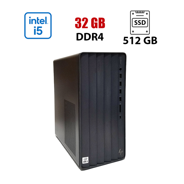 Компьютер HP Envy TE01-1214 Tower / Intel Core i5-10400 (6 (12) ядер по 2.9 - 4.3 GHz) / 32 GB DDR4 / 512 GB SSD NVMe / Intel UHD Graphics 630 / Win 10 Lic б/у - Фото 1 Компьютер HP Envy TE01-1214 Tower / Intel Core i5-10400 (6 (12) ядер по 2.9 - 4.3 GHz) / 32 GB DDR4 / 512 GB SSD NVMe / Intel UHD Graphics 630 / Win 10 Lic б/у - изображение 1