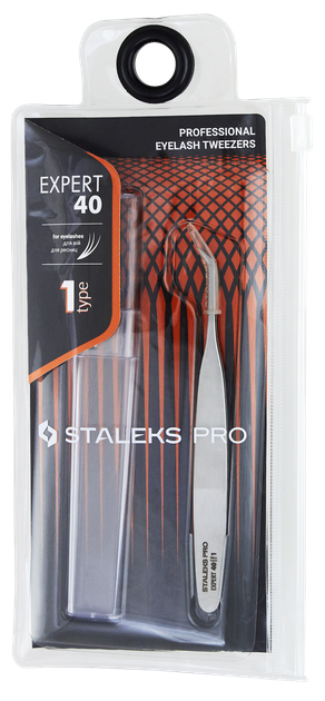 Пінцет STALEKS PRO Expert 40 Type 1 професійний для вій L-подібний, 50' - TE-40/1 - Фото 3 Пінцет STALEKS PRO Expert 40 Type 1 професійний для вій L-подібний, 50' - TE-40/1 - изображение 3