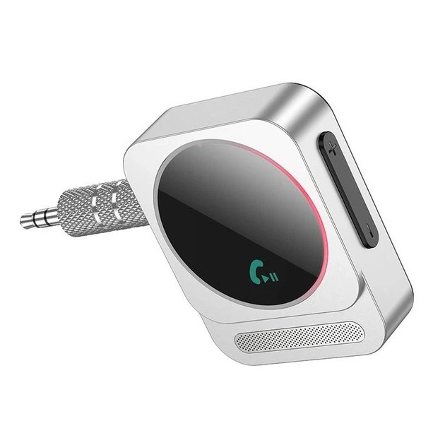 Бездротовий передавач для авто BOROFONE BC52 True way car AUX Bluetooth ресивер сріблястий - изображение 4