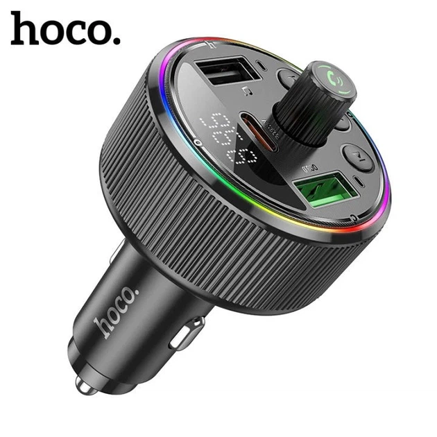 ФМ-передавач адаптер HOCO E82 Guerrero FM-трансмітер модулятор 30W з підсвіткою - изображение 6